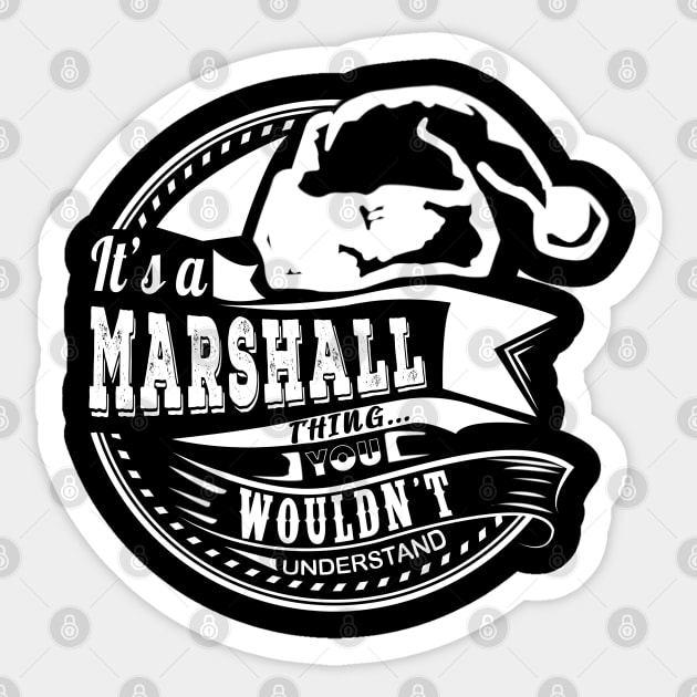 It's a Marshall thing - Hat Xmas Personalized Name Gift Sticker by Cave Store